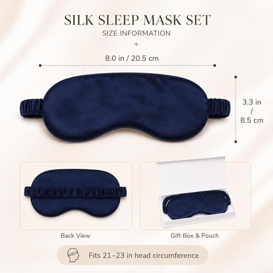 Silk Sleep Mask Light Blocking - Luxury Skincare Mask のレビューと価格