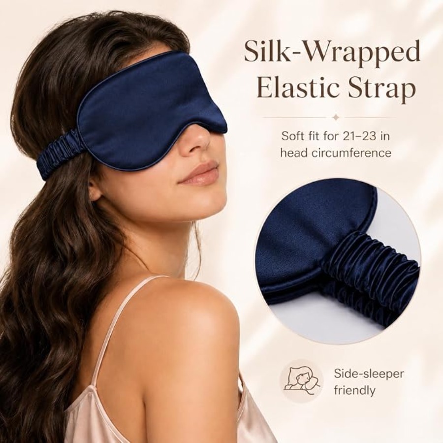 Silk Sleep Mask Light Blocking - Luxury Skincare Mask のレビューと価格