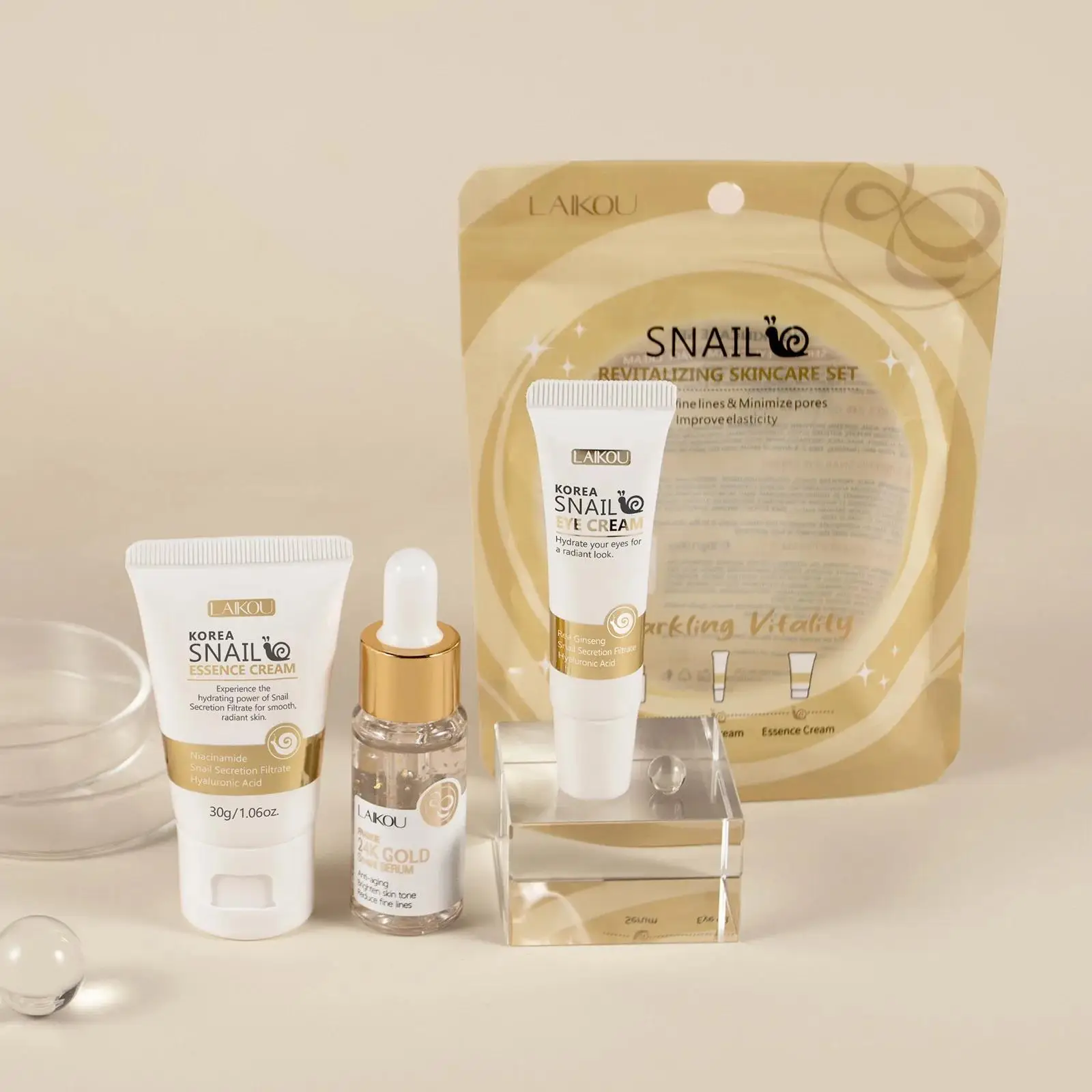 24K Gold Snail Repair Serum Ey - Luxury Skincare Line のレビューと価格