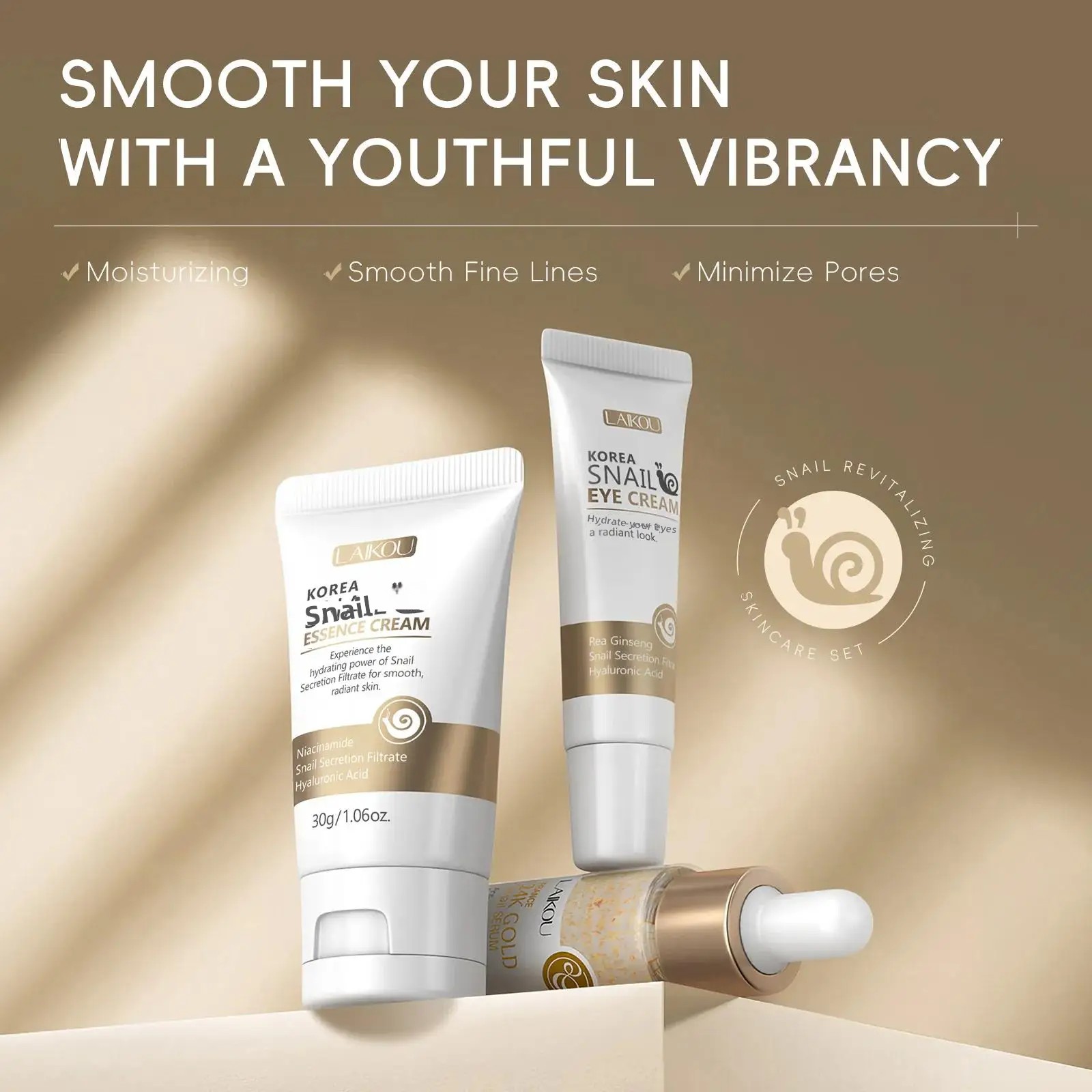 24K Gold Snail Repair Serum Ey - Luxury Skincare Line のレビューと価格