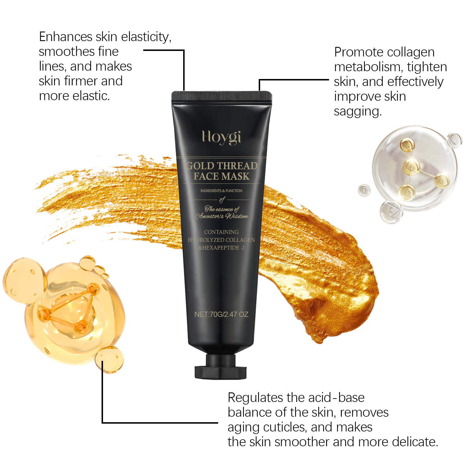HOYGI 24K Gold Peeling Face Ma - Luxury Skincare Mask のレビューと価格
