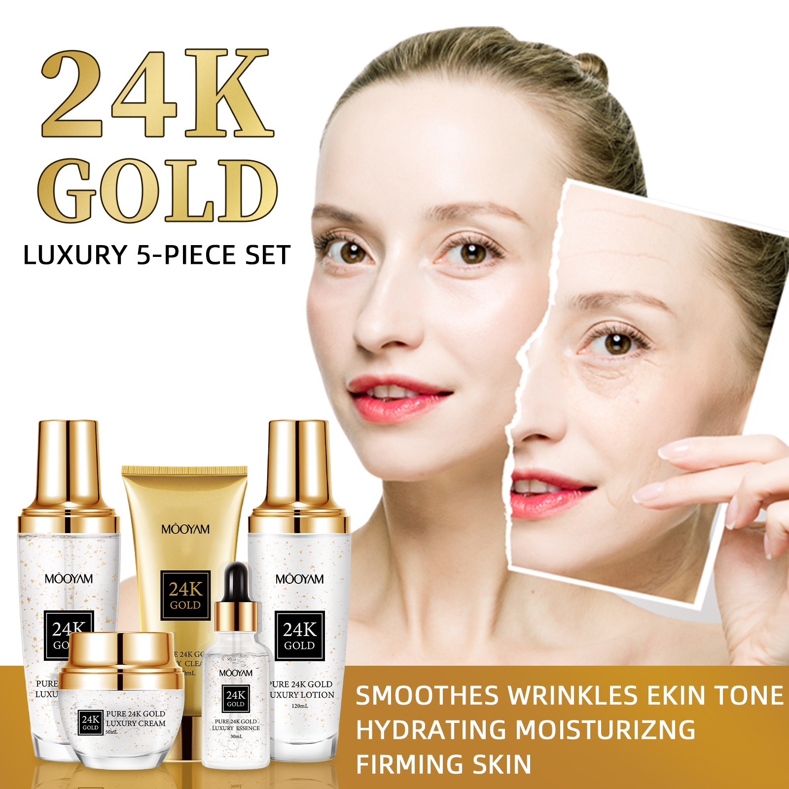 24K Gold LUXURY Moisturizin An - Luxury Skincare Line のレビューと価格